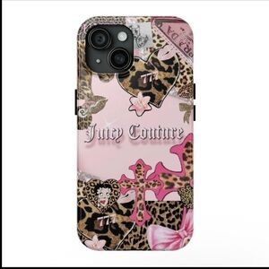 Juicy Couture Pink Leopard Heart Pattern iPhone Case